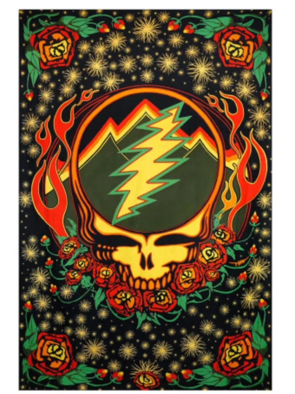 Grateful Dead 3D Scarlet Fire Tapestry ~ 30